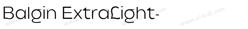 Balgin ExtraLight字体转换